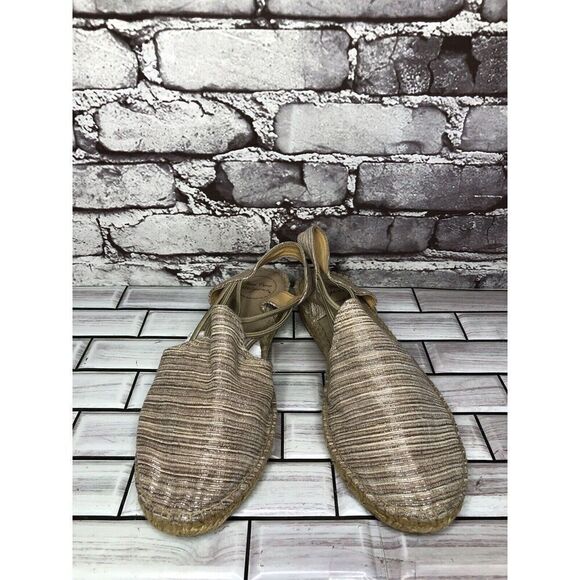Toni Pons Origens Norma Beige Shimmer Wedge Espadrille Sandals Women Sz 40EU/9.5 - Picture 5 of 16